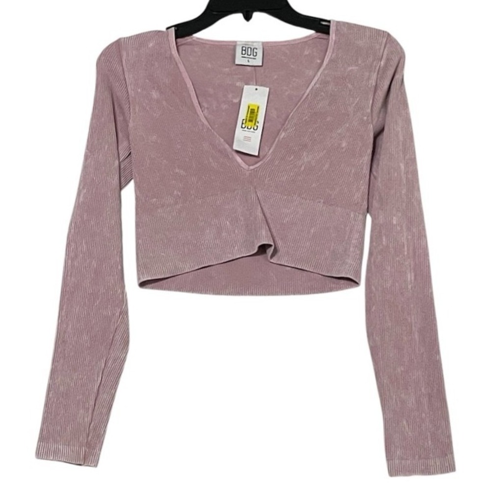 NWT BDG Mauve‎ Long Sleeve Crop Top Large *READ*